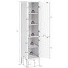 Giantex Storage Cabinet Bathroom High Cabinet with 5 Tier Storage