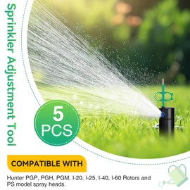 Gulfmew 5 Pcs Sprinkler Adjustment Tool Compatible with Hunter PGP Sprinkler Head, Sprinkler Key Tool Adjustment Wrench for Lawn Irrigation Sprinkler System Repair