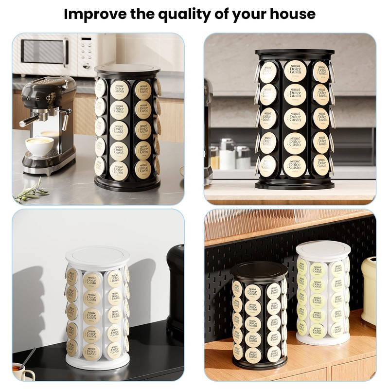 Vurlexat Coffee Pod Storage Compatible with Keurig Kcup Cafe Carousel,
