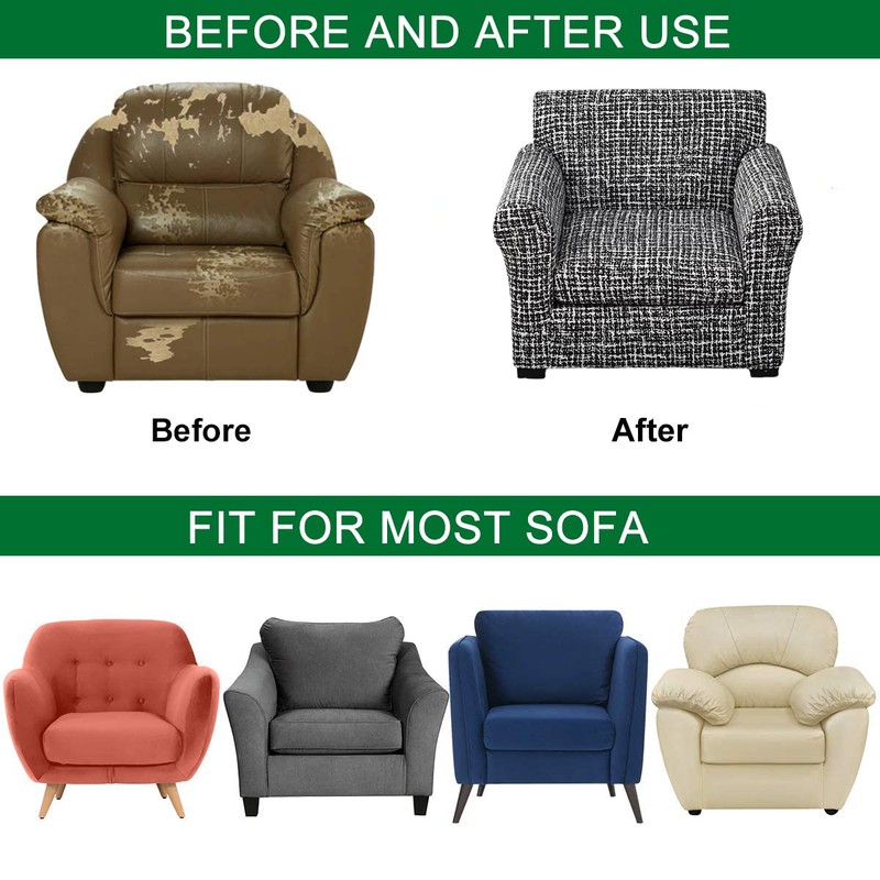 CRFATOP 2 Piece Chair Covers Stretch Sofa Covers Couch Slipcovers