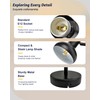 LTBLIGHT Black Track Lighting, 3-Head Adjustable Complete Track Lighting Kits,Metal