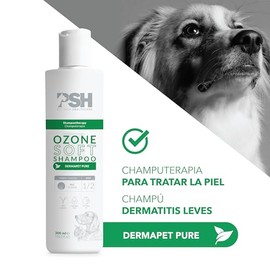 PSH PET SKIN HEALTHCARE Ozone Soft Shampoo, Hipoalergénico, Sin Parabenos, 300 ml, para Perros y Gatos