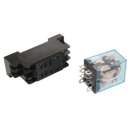 uxcell A14071800ux0297 35mm DIN Rail DPDT 8P General Purpose Power Relay AC 24V Coil W Socket