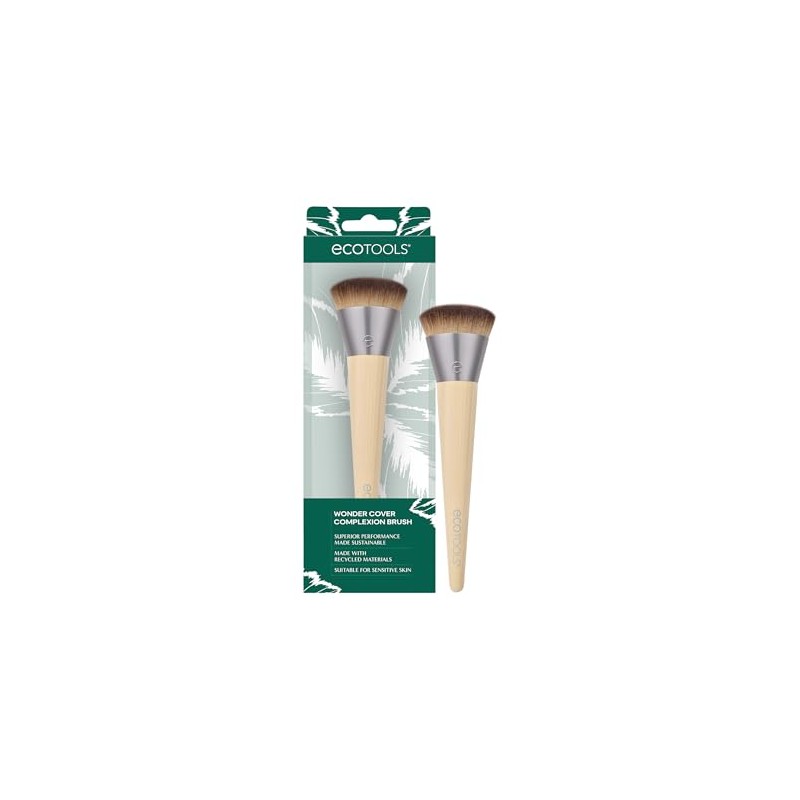 EcoTools, Wonder Cover Complexion, Brocha para Base de Maquillaje, Cobertura