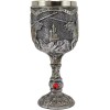 Medieval Castle Jostling Knights On Horse King's Tournament Wine Goblet