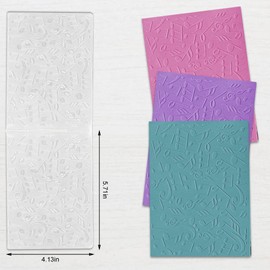 3-D Textured Impressions Background Embossing Folder, Musical Notes Pattern Plastic Embossing Folder Template for Card Making Scrapbooking Paper Craft Album Stamps DIY Décor