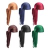 FUGLUS Men's 6 Pieces Silk Wave Cap with Long Tail