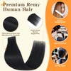 tesshair Clip in Hair Extensions Real Human Hair Remy Single