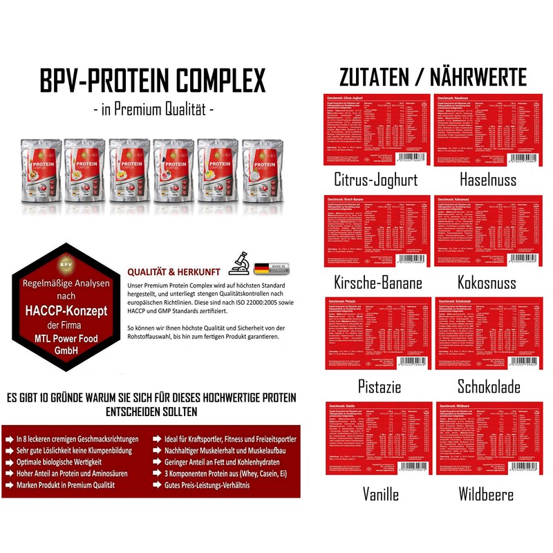Protein Complex 500 g | 3 Components Protein from (Whey,