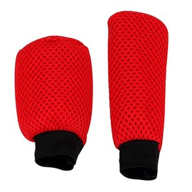 Youzzei Car Gear Knob Cover, Universal Gear Lever Cover + Handbrake Cover, Improved Breathable Fabric, Non-Slip Car Gear Knob 5 Gears, 6 Gears, Red