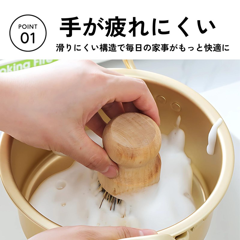 DIZLAS Kitchen Brush Scourer Sisal Brush Pot Brush Pot Pan