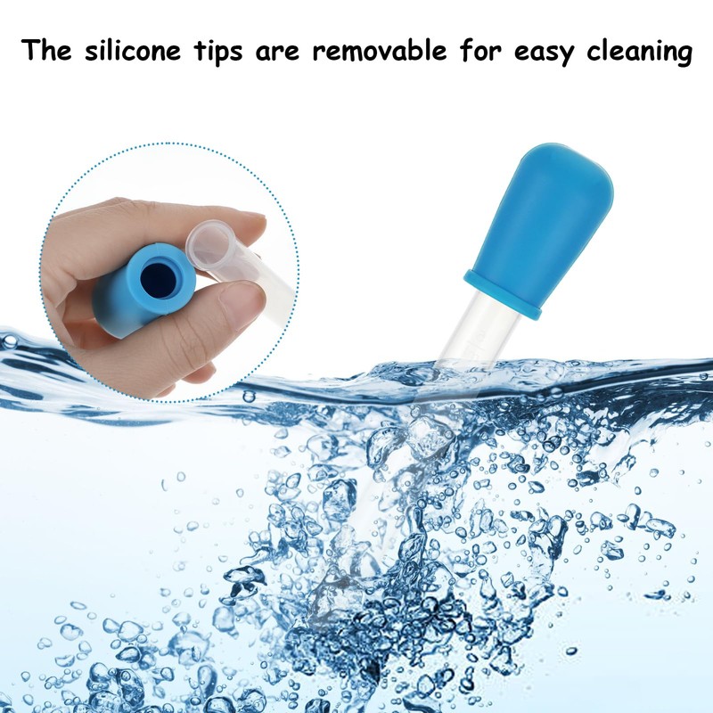 Molain 10 Pcs Liquid Droppers Silicone with Cleaning Brushes, 5ML