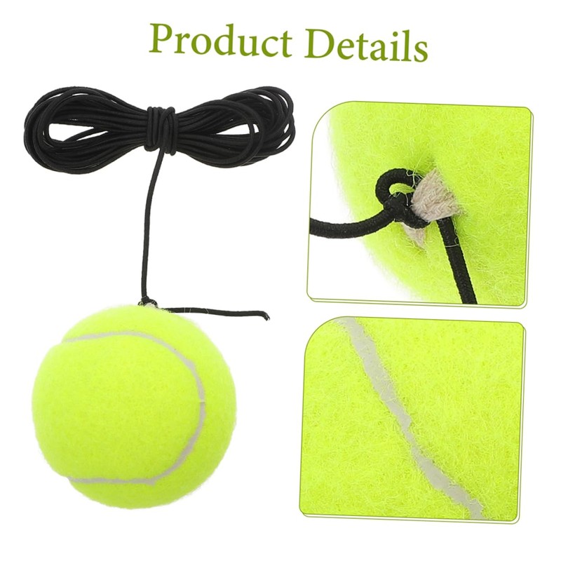 KOMBIUDA Beginner Tennis Practice Ball String Set 2pcs Elastic Rope