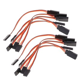 ALAMSCN 3-Pin Servo Extension Cable Cord 10cm/4'' 3.93 inch Female to Male Lead Wire Connector JR for RC Car Airplanes Remote Control (Pack of 10)