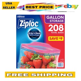 Ziploc Gallon Storage Bags with New Stay Open Design {208 ct.}