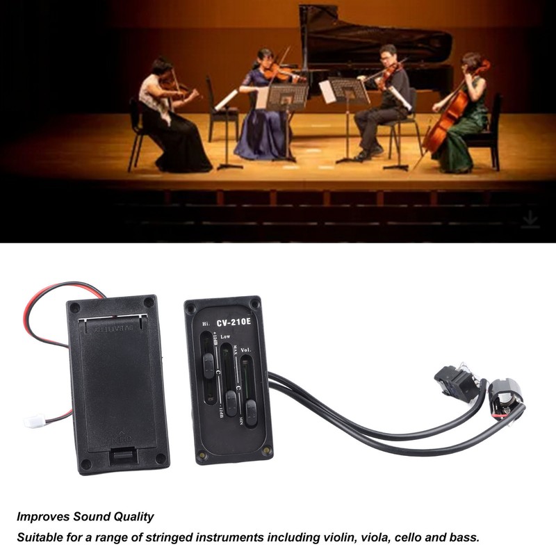 Violin Equalizer Violin Silent EQ Pickup with Cable for Violin