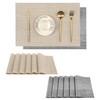 Leetaltree 6PC Grey& 6PC Beige Placemats Set of 12 -