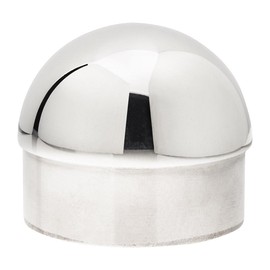 2" Dia. Polished Stainless Steel Domed End Cap 2" O.D. Rail Tubing - 1 Pack