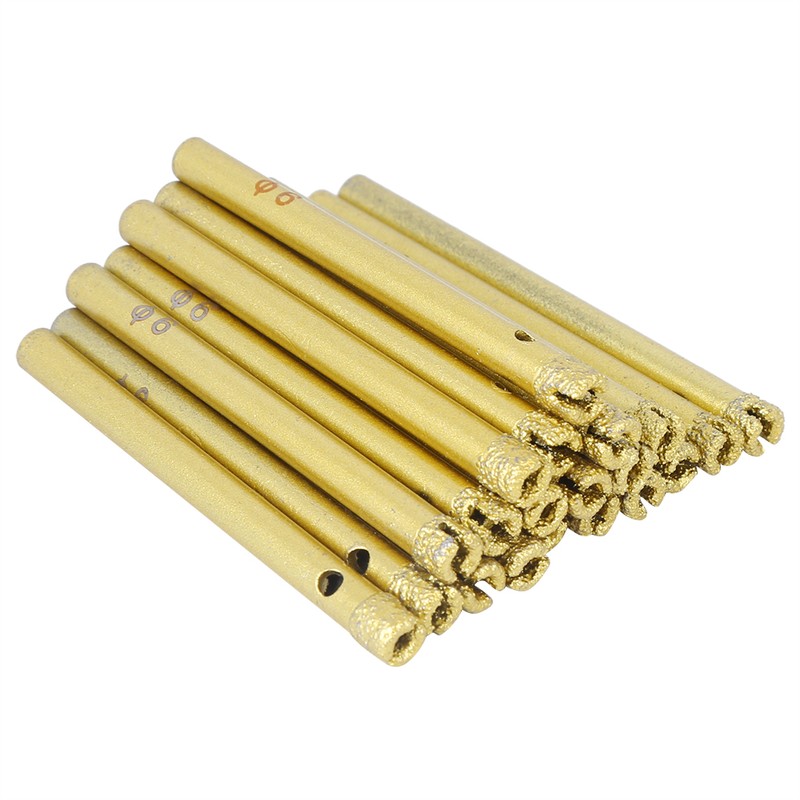20PCs Hand Electric Drill Bit Brazing Hole Opener Gold 6mm
