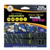 ROK Straps 12'-42' Adjustable Pack Strap -2Pk MotoPLaid Black-Blue-Green