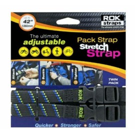 ROK Straps 12'-42' Adjustable Pack Strap -2Pk MotoPLaid Black-Blue-Green