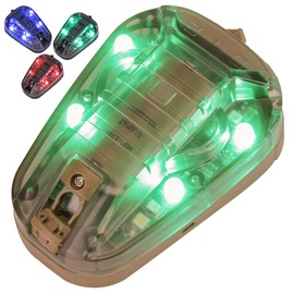 Phoking Tactical Helmet Light Survival Signal Light Military Identification Light IR and Visible LED Helmet Strobe Military IFF Helmet Light for Outdoor Sports