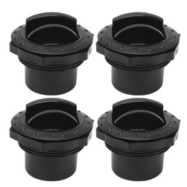 Air Conditioning Outlet, 4 Pieces Dashboard Air Conditioning Outlet Deflector 60 mm Hole Universal Button Style Black for Motorhome, Boat, Bus, Car