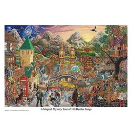 Scorpio Posters A Magical Mystery Tour of 100 Beatles Songs - by Tom Masse - Laminated Poster - 32.5" x 22.5"