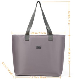 AOTIAN Reusable Grocery Bags, Thickened Polyester Foldable Shopping Bags, Zipper Closure Large Tote Bag Travel Gym Beach Bag