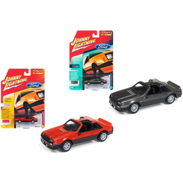Johnny Lightning 1982 Ford Mustang GT 5.0 Grey Orange 4540