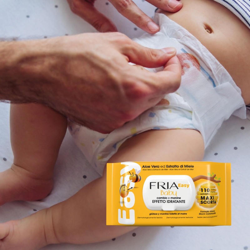 Fria Easy Baby Nappy Changing Wipes with Aloe Vera and