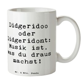 Mr. & Mrs. Panda Tasse Spruch Didgeridoo Musik - Geschenk, Kaffeetassen, Kaffeebecher, Büro Tasse, Musikzimmer, Technik, Rhythmus, Musikfans,