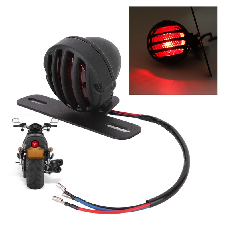 12V Universal Vintage Motorcycle Brake Tail Light Rear Lamp Modified
