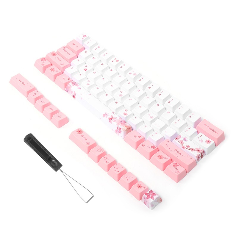 73PCs Sublimation Keycaps PBT Mechanical Keyboard Accessory PC Parts with