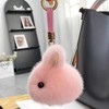 ELVRLA Super Cute Soft Round Rabbit Bunny Keychain Plush Rabbit