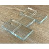 CleverDelights 3" Square Glass Tiles - 5 Pack