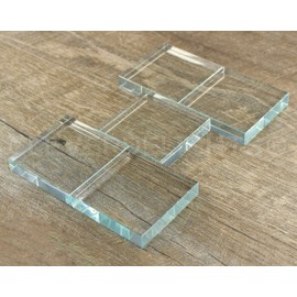 CleverDelights 3" Square Glass Tiles - 5 Pack