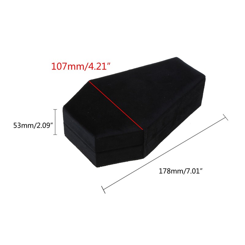 YUNNESS Velvets Jewelry Storage Box Coffin Necklace Earring Box Display