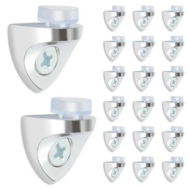 Sayayo 20 Pcs Cabinet Shelf Pegs, Shelf Pins for Wood Shelving, Metal Shelf Support Pegs for Glass, Shelves Holders Pegs Replacement Kit for Kitchen Furniture Locking Pins with Suction Cup