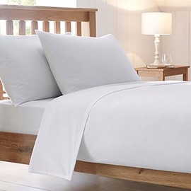 40 Cm / 16" Inch Extra Deep Luxury Combed Poly Cotton Bed Fitted Sheets Non Iron Percale Plain Sheet Bedding(White, King)