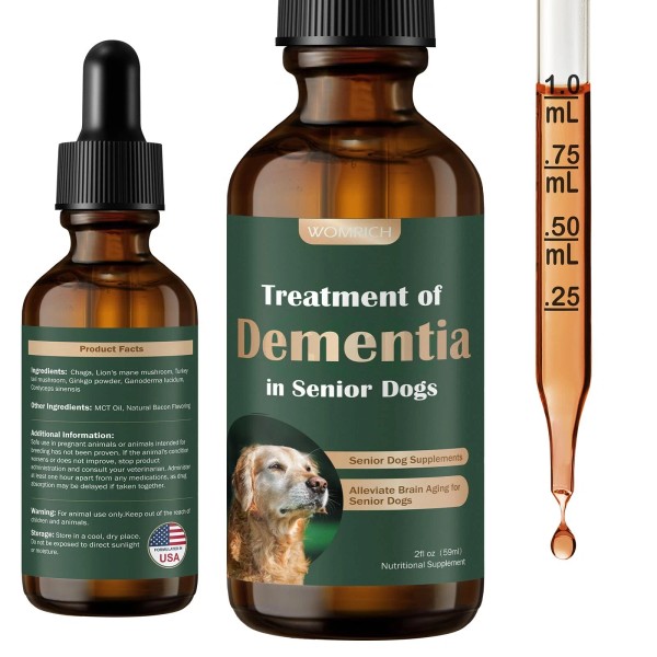 WOMRICH Senior Dog Supplements for Brain Health & Nervous System