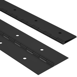 AODESTINY Heavy Duty Piano Hinge 20Inch x 2-1/2Inch, 2PCS 0.06" Thickness Stainless Steel Continuous & Piano Hinges for Wood Furniture Mailbox Tool Storage Boxes Cabinets Door Hinges-Black