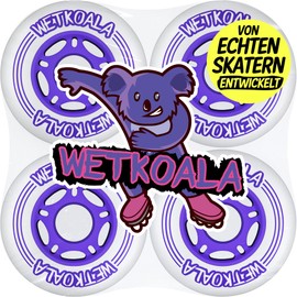 WETKOALA Inline Skates 80 mm 85A (Pack of 4) Strong Grip and Long Durability on Any Surface for Inline Skates, Scooters, Waveboards, Scooters and More