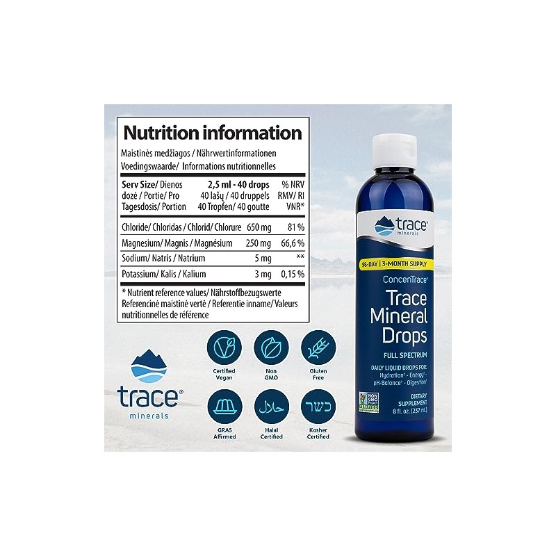 Trace Minerals ConcenTrace Trace Mineral Drops (237 ml, 2 Pack)