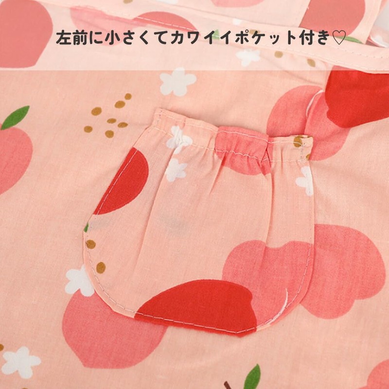 [CLARAH] キッズエプロン 女の子 子供用 紐調整 お手伝い ままごと 保育園 ポス ga-2508-290