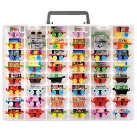 ALCYON Toy Organizer Storage Case Compatible with Thomas & Friends MINIS Engines/ for MINIS Toy Trains/ for Trackmaster/ for Fisher-Price and More (Box Only)