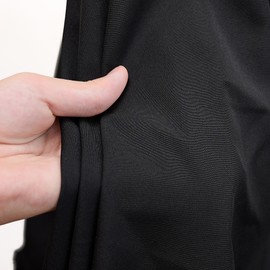 Slightly Stretchy Spandex Cotton Polyester Black Fabric by The Yard- 60" Wide Soft, Breathable, Low-Stretch, Lightweight Broadcloth Fabric for Sewing Dress Shirt Curtain Home Decor,1 Yard