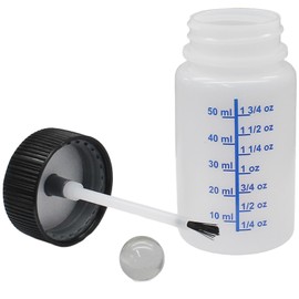 Zorfeter 6 Pack 2 Oz Paint Touch Up Bottles, Child-safe Lid Empty Paint Bottles Brush Applicator, Mixing Marble Fluid Capacity for Car Scratches Repair Fix Paint Car Damage