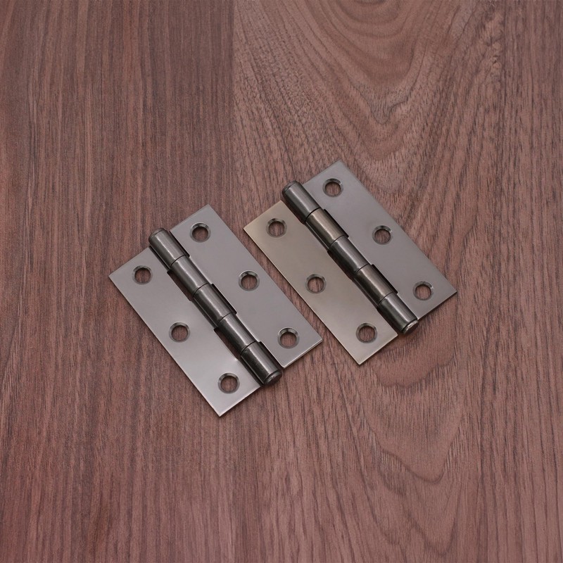 Infinity Decor 75mm (3Inch) Black Nickel Butt Hinges Pair –