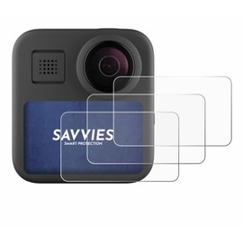 Savvies Pack of 6 Screen Protectors for GoPro Max (2025) Screen Protector Film Ultra Transparent